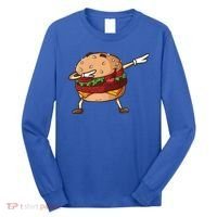 Cheeseburger Dab Pose Dabbing Dance National Burger Day Pun Meaningful Gift Long Sleeve Shirt thumb 0