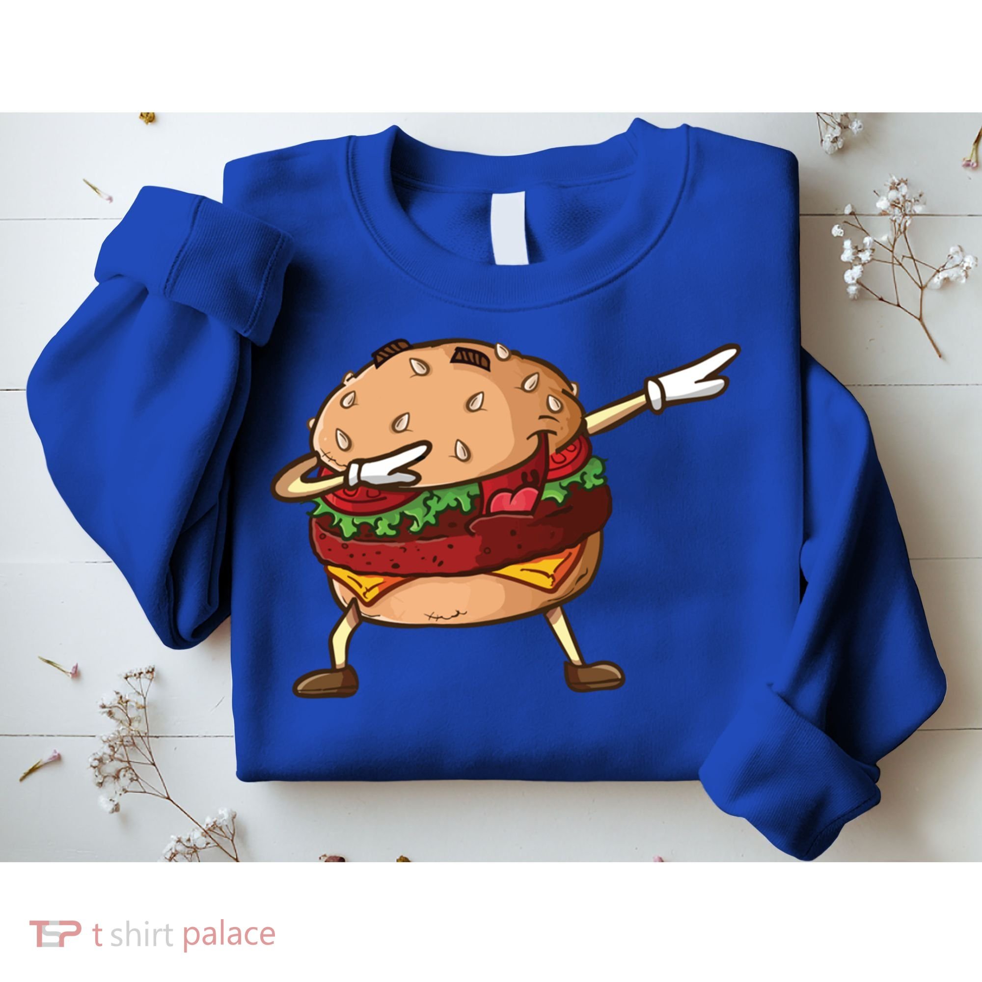 Cheeseburger Dab Pose Dabbing Dance National Burger Day Pun Meaningful Gift Sweatshirt
