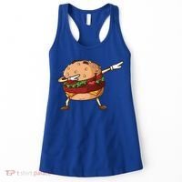 Cheeseburger Dab Pose Dabbing Dance National Burger Day Pun Meaningful Gift Women's Tank Top thumb 0