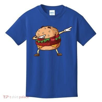 Cheeseburger Dab Pose Dabbing Dance National Burger Day Pun Meaningful Gift Kids T-Shirt