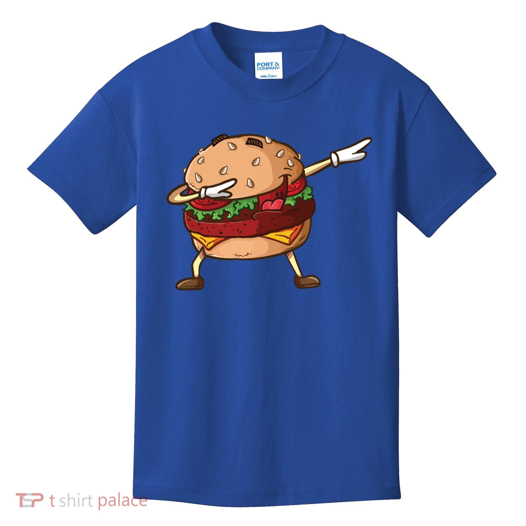 Cheeseburger Dab Pose Dabbing Dance National Burger Day Pun Meaningful Gift Kids T-Shirt