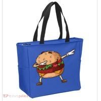 Cheeseburger Dab Pose Dabbing Dance National Burger Day Pun Meaningful Gift Tote Bag thumb 2