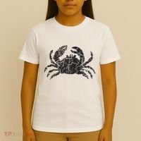 Crab Distressed Print Vintage Crab T-Shirt thumb 4