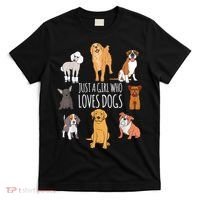 Cute Dog & Puppy Lover Gift | Fun Just A Girl Who Loves Dogs T-Shirt thumb 0