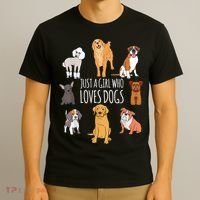 Cute Dog & Puppy Lover Gift | Fun Just A Girl Who Loves Dogs T-Shirt thumb 3