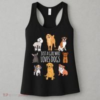 Cute Dog & Puppy Lover Gift | Fun Just A Girl Who Loves Dogs Women's Tank Top thumb 3