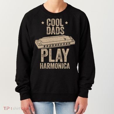 Cool Dads Play Harmonica Harmonica Gift Musician Blues Gift Women's Sweatshirt
