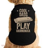 Cool Dads Play Harmonica Harmonica Gift Musician Blues Gift Doggie Tank thumb 0