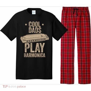 Cool Dads Play Harmonica Harmonica Gift Musician Blues Gift Pajama Set