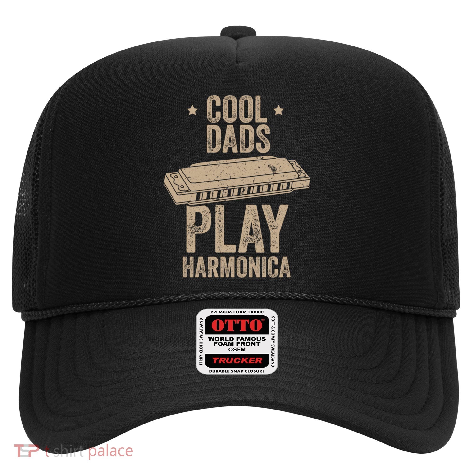 Cool Dads Play Harmonica Harmonica Gift Musician Blues Gift Hat