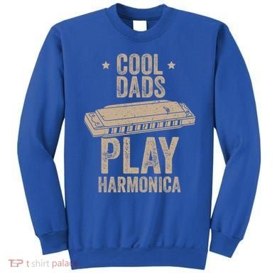 Cool Dads Play Harmonica Harmonica Gift Musician Blues Gift Sweatshirt