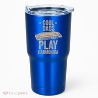 Cool Dads Play Harmonica Harmonica Gift Musician Blues Gift Tumbler thumb 0