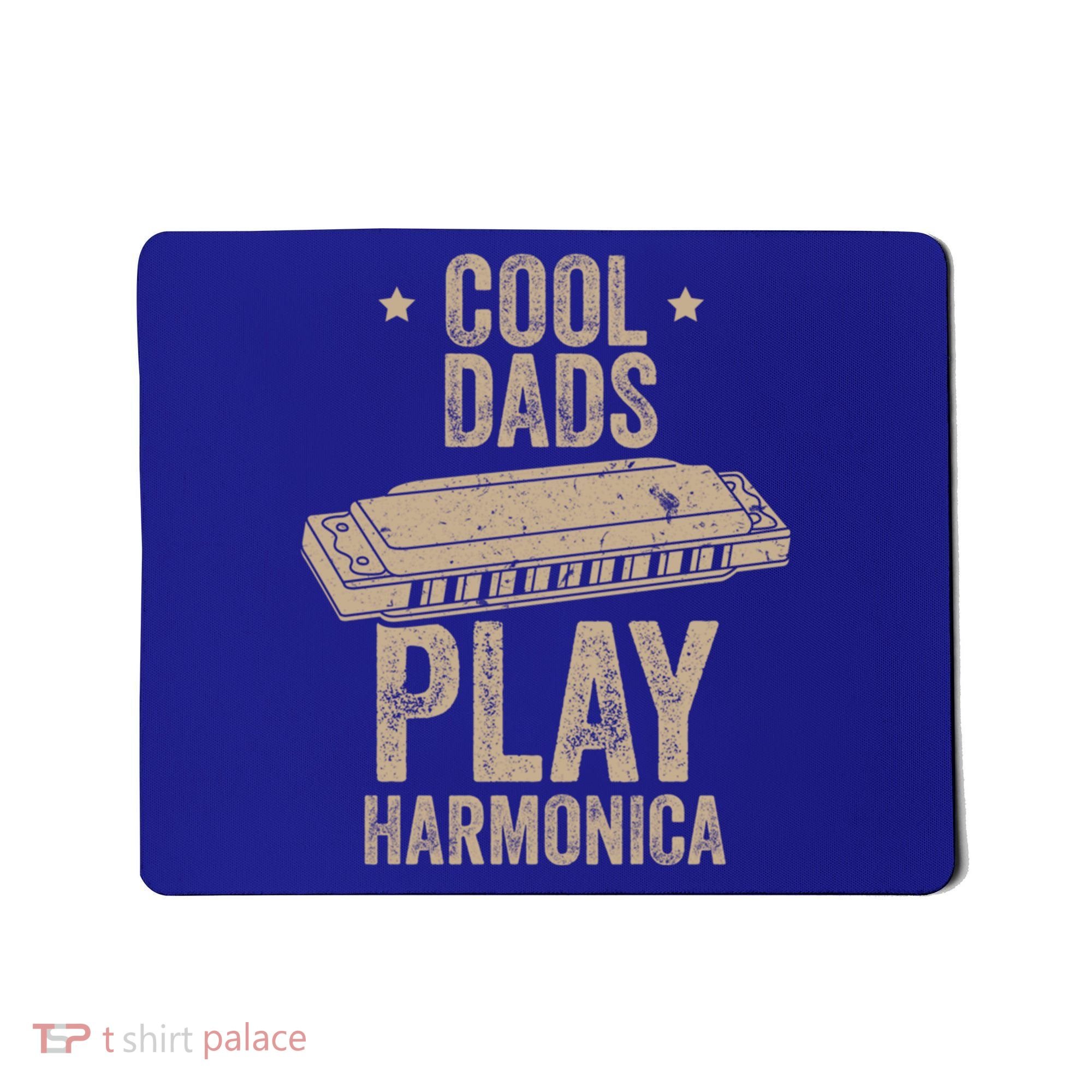 Cool Dads Play Harmonica Harmonica Gift Musician Blues Gift Mousepad
