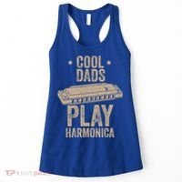 Cool Dads Play Harmonica Harmonica Gift Musician Blues Gift Women's Tank Top thumb 0