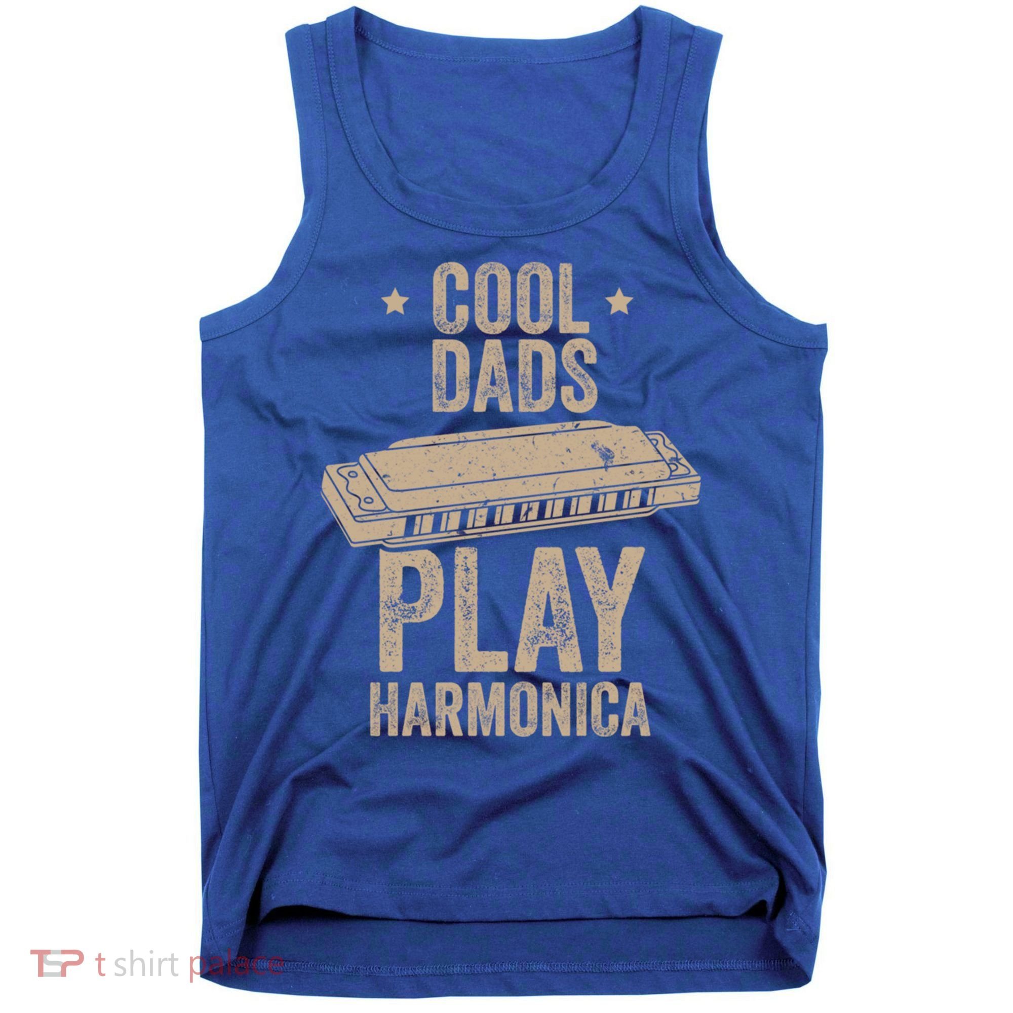 Cool Dads Play Harmonica Harmonica Gift Musician Blues Gift Tank Top
