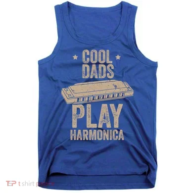Cool Dads Play Harmonica Harmonica Gift Musician Blues Gift Tank Top