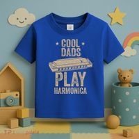 Cool Dads Play Harmonica Harmonica Gift Musician Blues Gift Toddler T-Shirt thumb 3