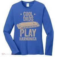 Cool Dads Play Harmonica Harmonica Gift Musician Blues Gift Women's Long Sleeve Shirt thumb 0
