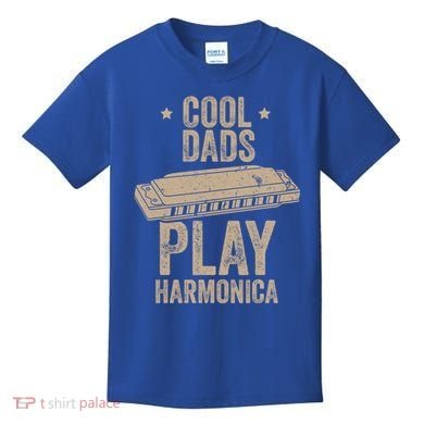 Cool Dads Play Harmonica Harmonica Gift Musician Blues Gift Kids T-Shirt