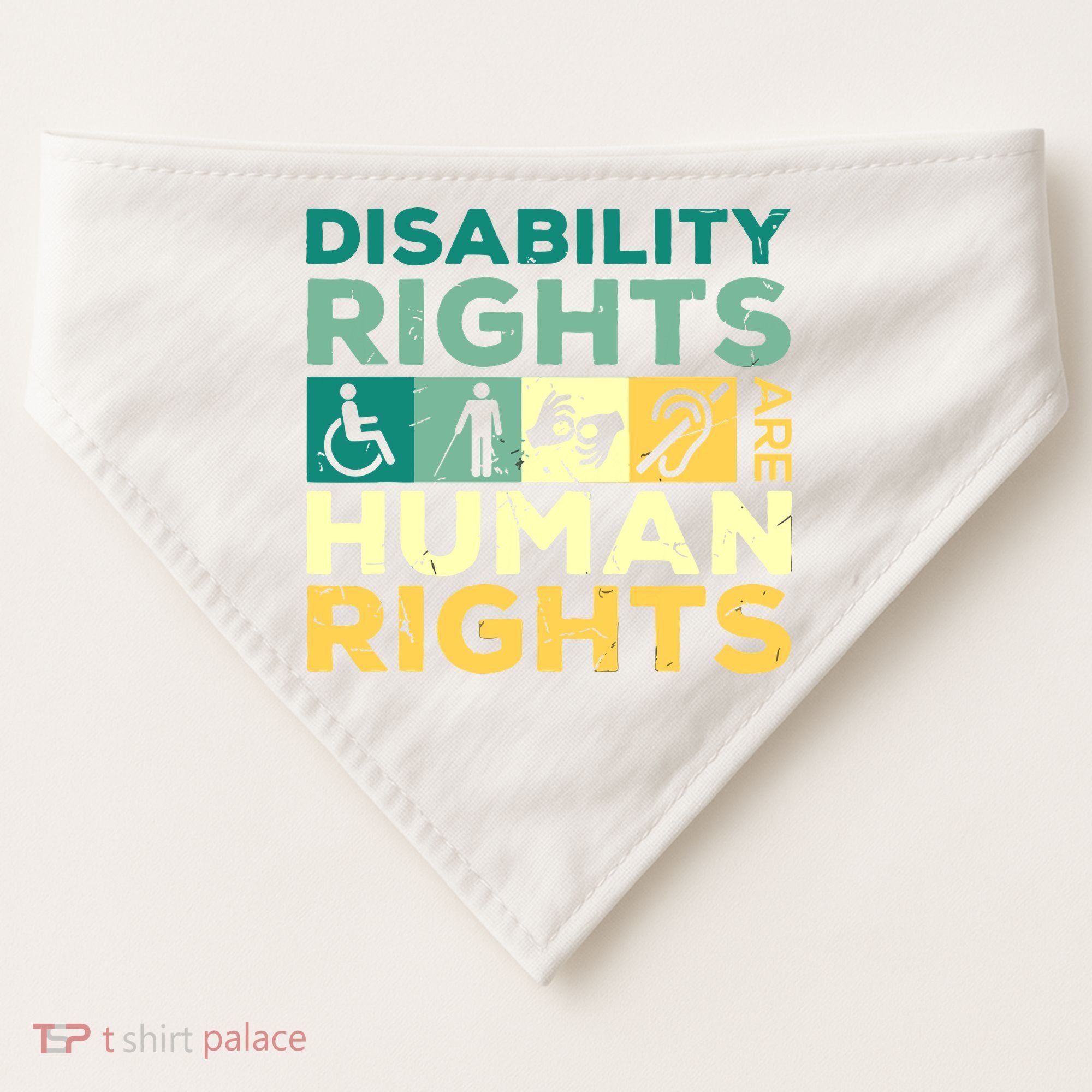 Cool Disability Rights Are Human Rights Support Caregivers USA-Made Doggie Bandana