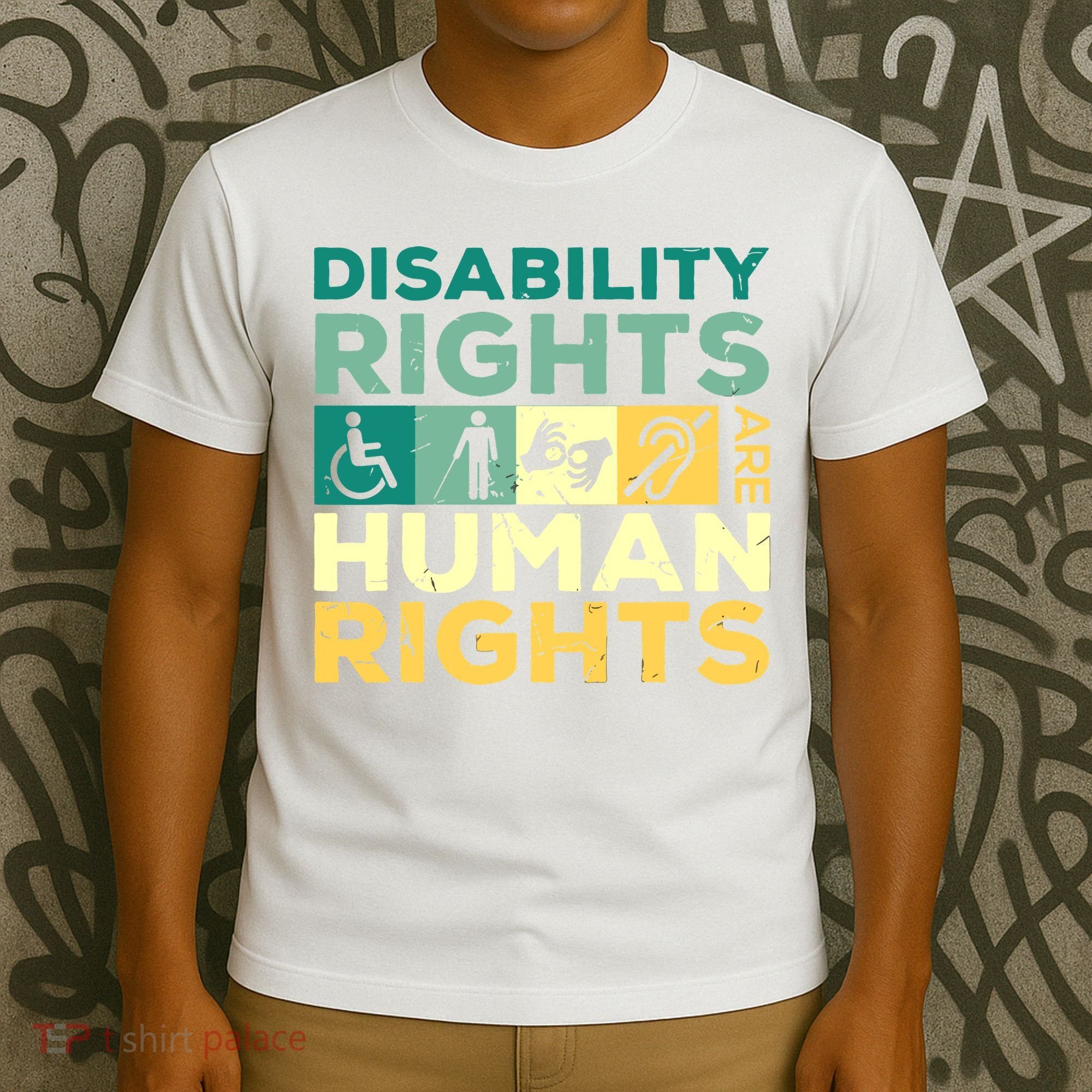 Cool Disability Rights Are Human Rights Support Caregivers T-Shirt