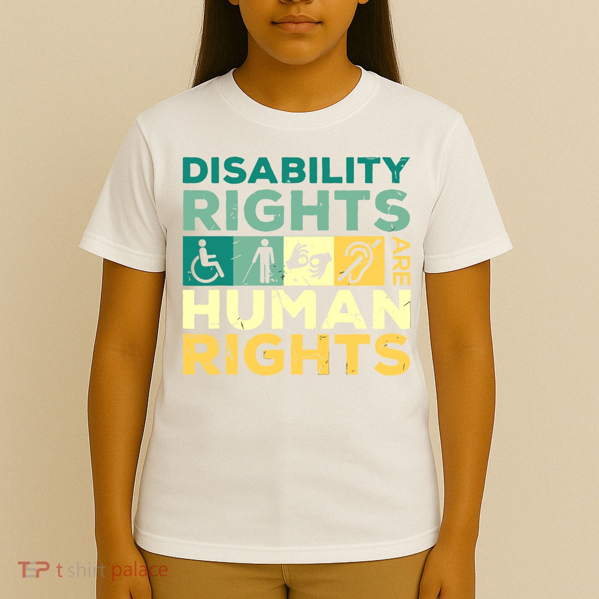 Cool Disability Rights Are Human Rights Support Caregivers T-Shirt
