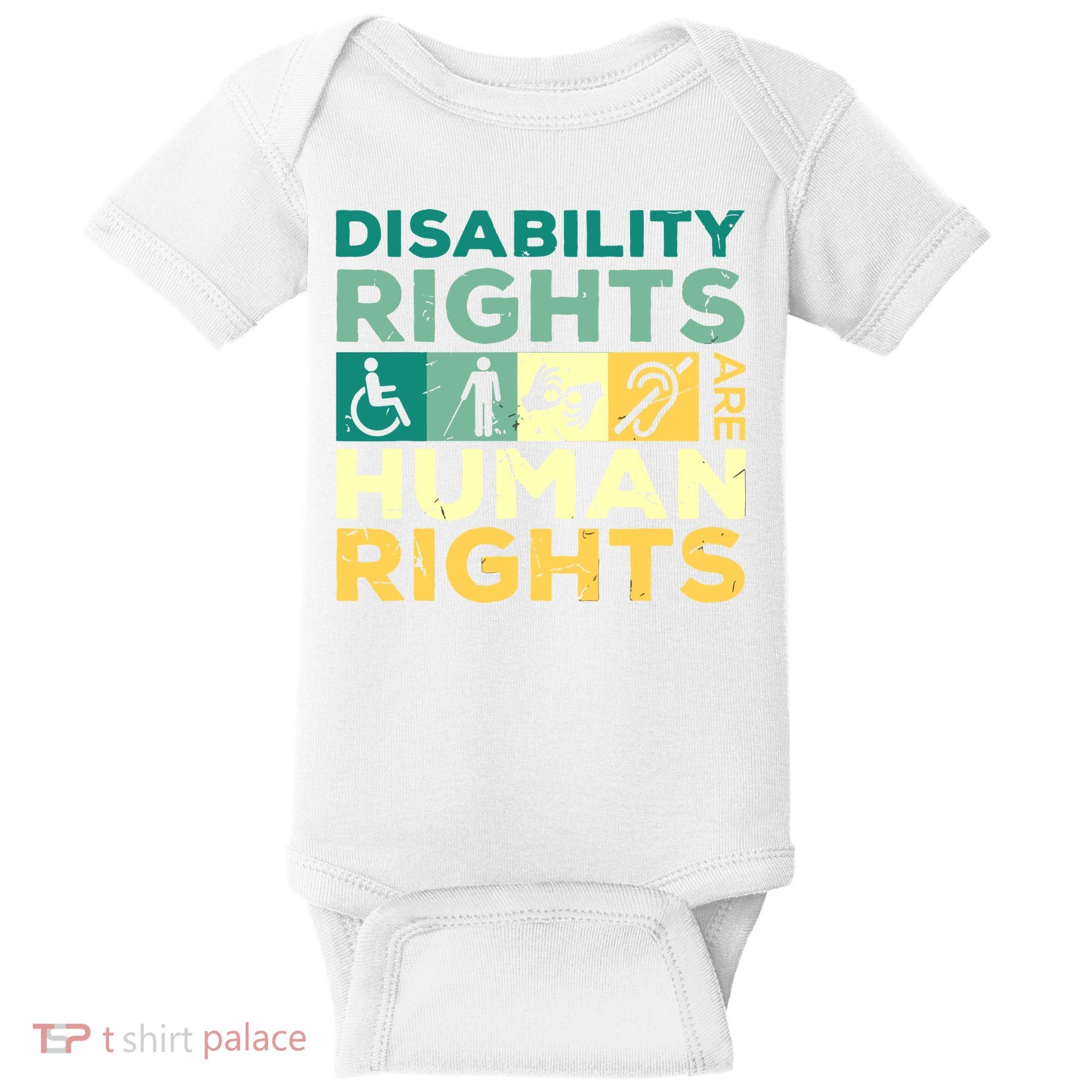 Cool Disability Rights Are Human Rights Support Caregivers Baby Bodysuit