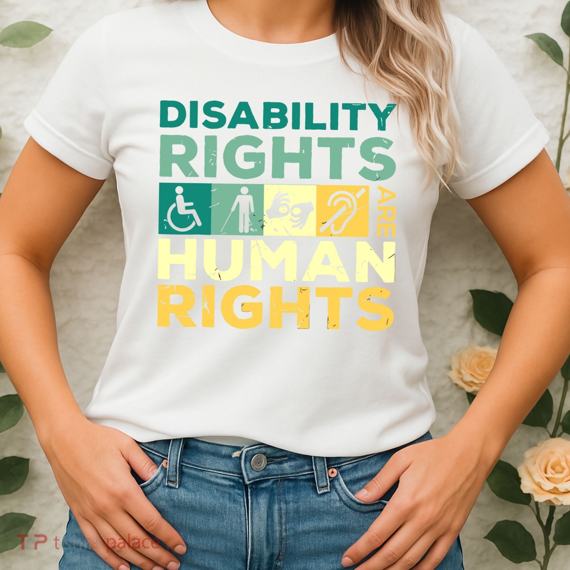 Cool Disability Rights Are Human Rights Support Caregivers Women's T-Shirt