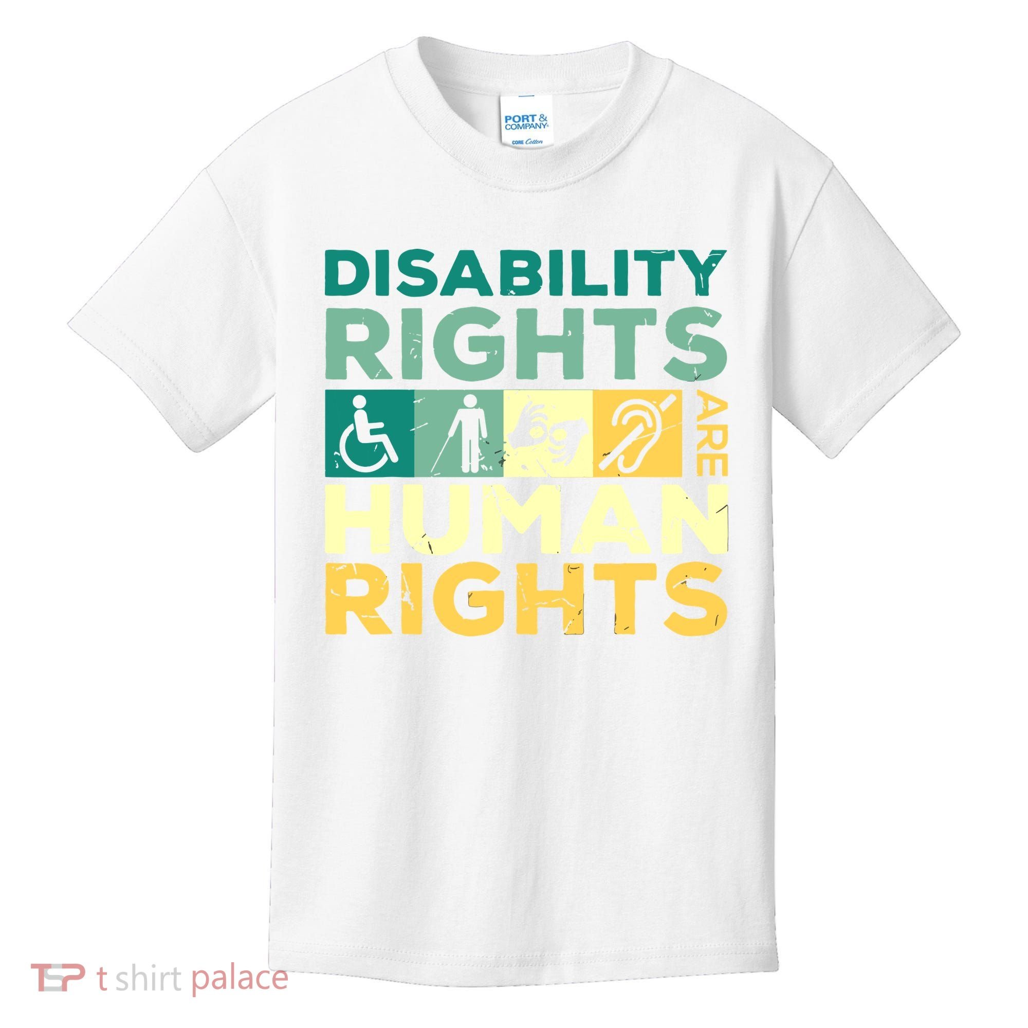 Cool Disability Rights Are Human Rights Support Caregivers Kids T-Shirt