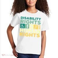Cool Disability Rights Are Human Rights Support Caregivers Kids T-Shirt thumb 2