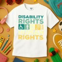 Cool Disability Rights Are Human Rights Support Caregivers Kids T-Shirt thumb 3
