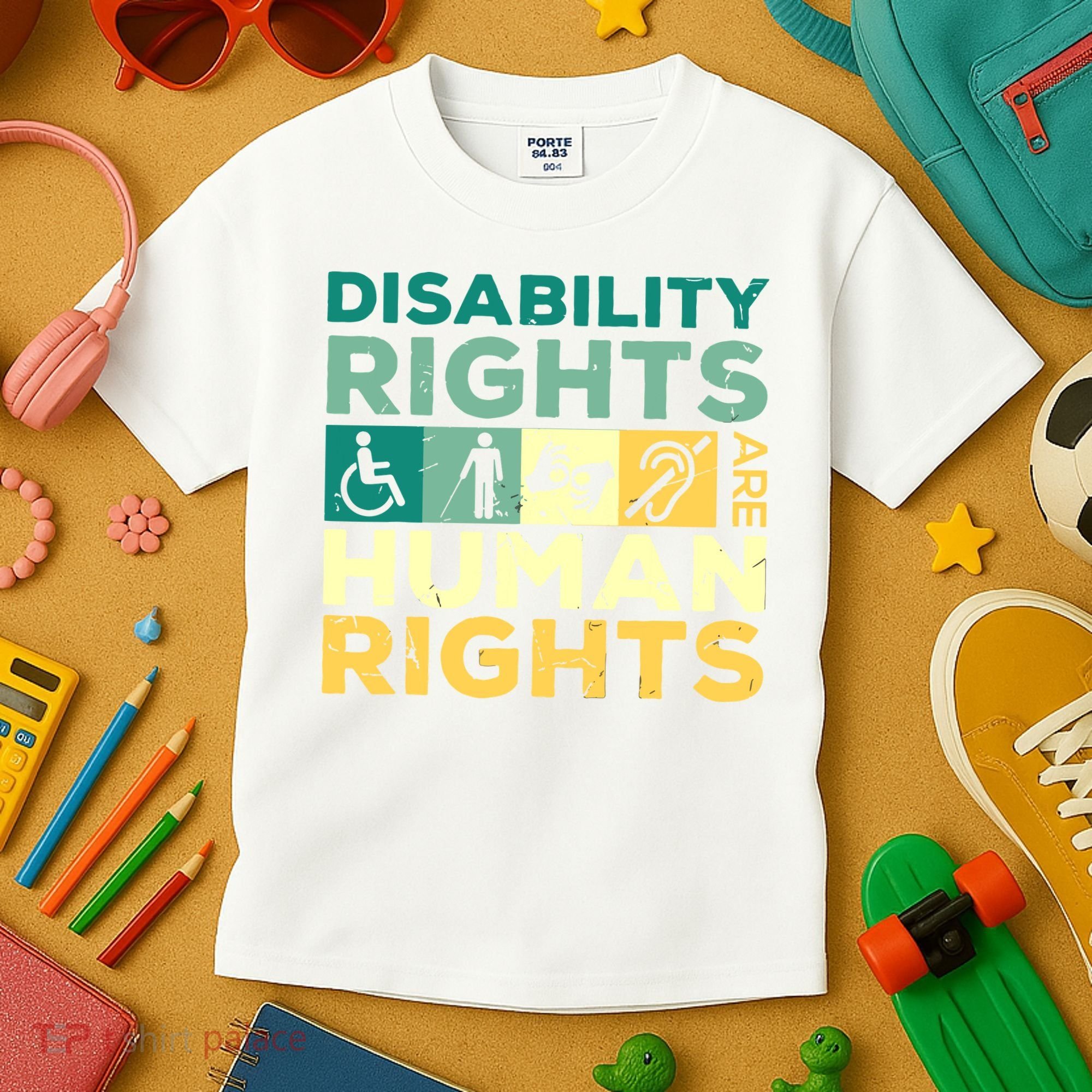 Cool Disability Rights Are Human Rights Support Caregivers Kids T-Shirt