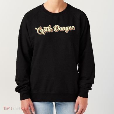 Castle Danger Retro Art Baseball Women's Sweatshirt