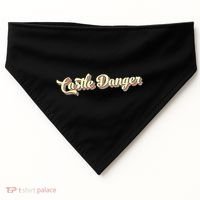 Castle Danger Retro Art Baseball USA-Made Doggie Bandana thumb 0