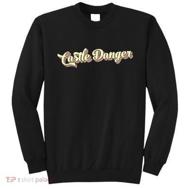 Castle Danger Retro Art Baseball Sweatshirt