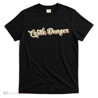 Castle Danger Retro Art Baseball T-Shirt