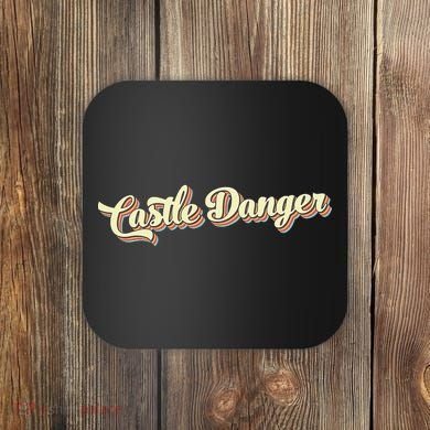 Castle Danger Retro Art Baseball Coaster