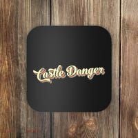 Castle Danger Retro Art Baseball Coaster thumb 0