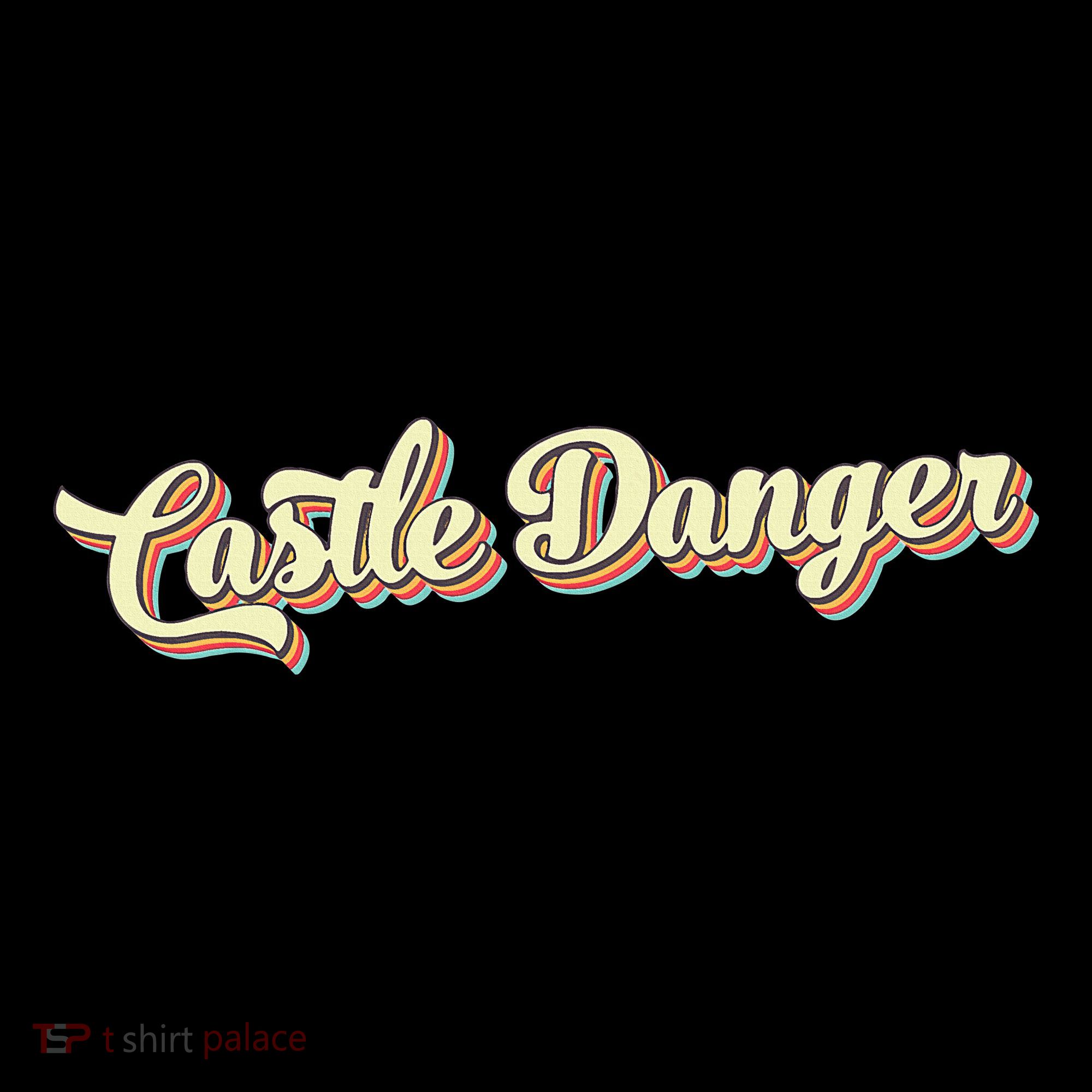 Castle Danger Retro Art Baseball Coaster