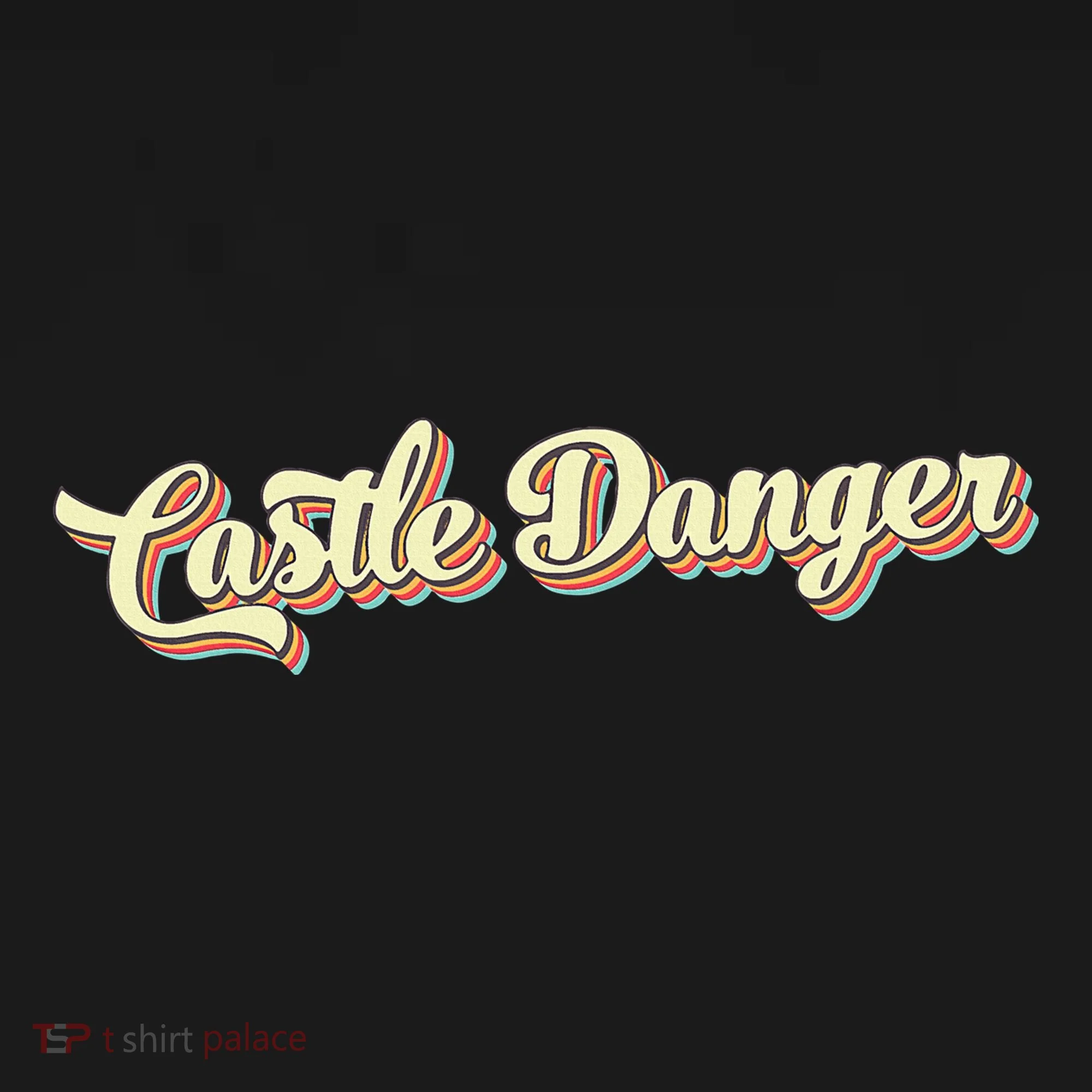 Castle Danger Retro Art Baseball Women's Hoodie