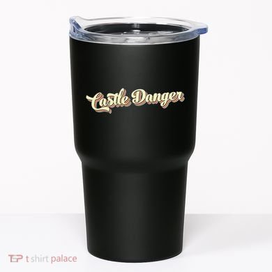 Castle Danger Retro Art Baseball Tumbler