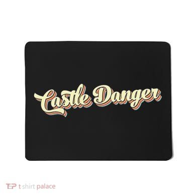 Castle Danger Retro Art Baseball Mousepad