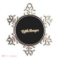 Castle Danger Retro Art Baseball Ornament thumb 0