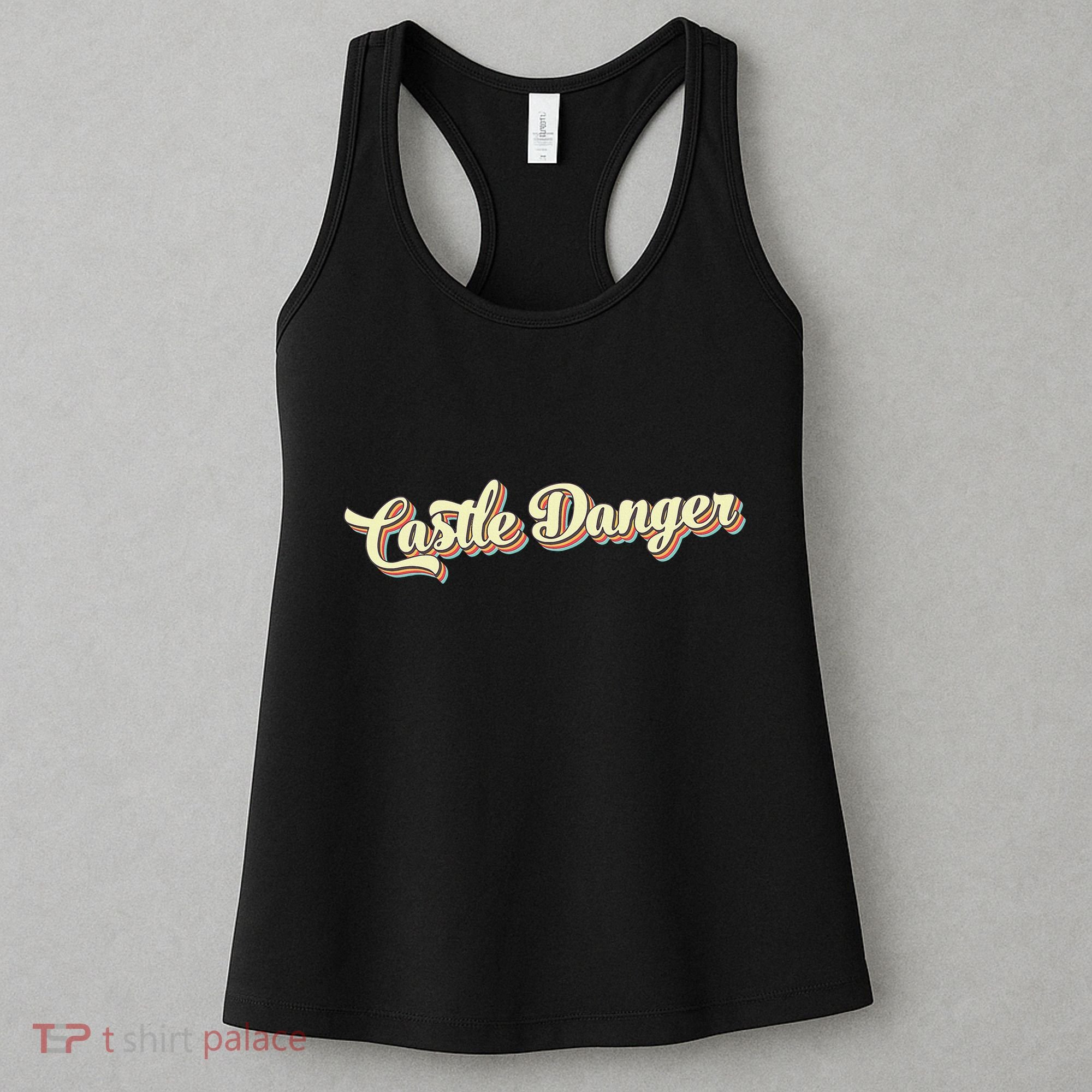 Castle Danger Retro Art Baseball Women's Tank Top