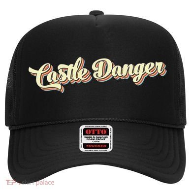 Castle Danger Retro Art Baseball Hat