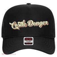 Castle Danger Retro Art Baseball Hat thumb 0