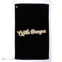 Castle Danger Retro Art Baseball Golf Towel thumb 0