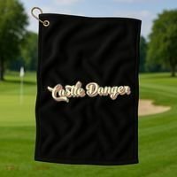 Castle Danger Retro Art Baseball Golf Towel thumb 1