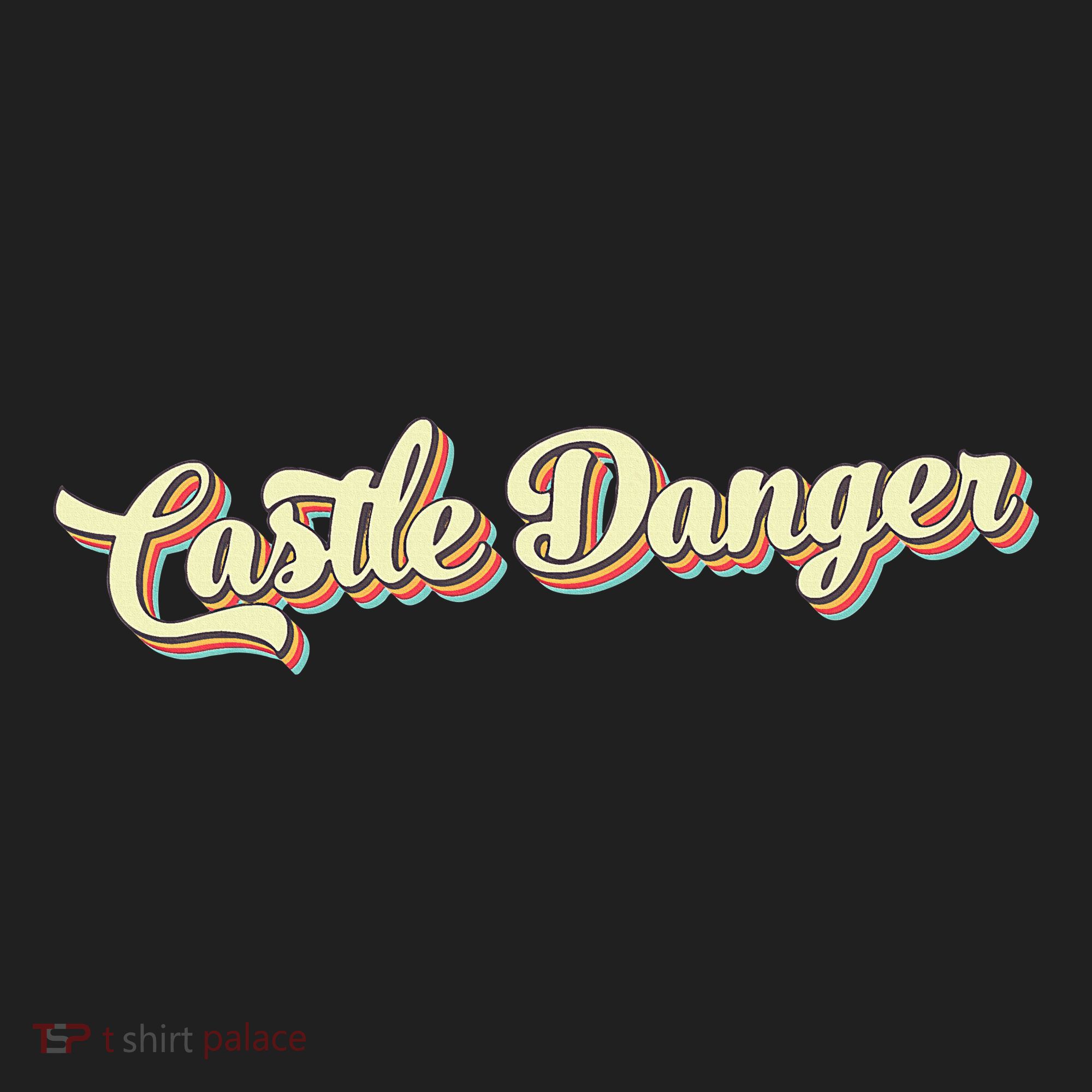 Castle Danger Retro Art Baseball Golf Towel