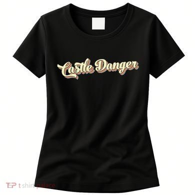 Castle Danger Retro Art Baseball Women's T-Shirt